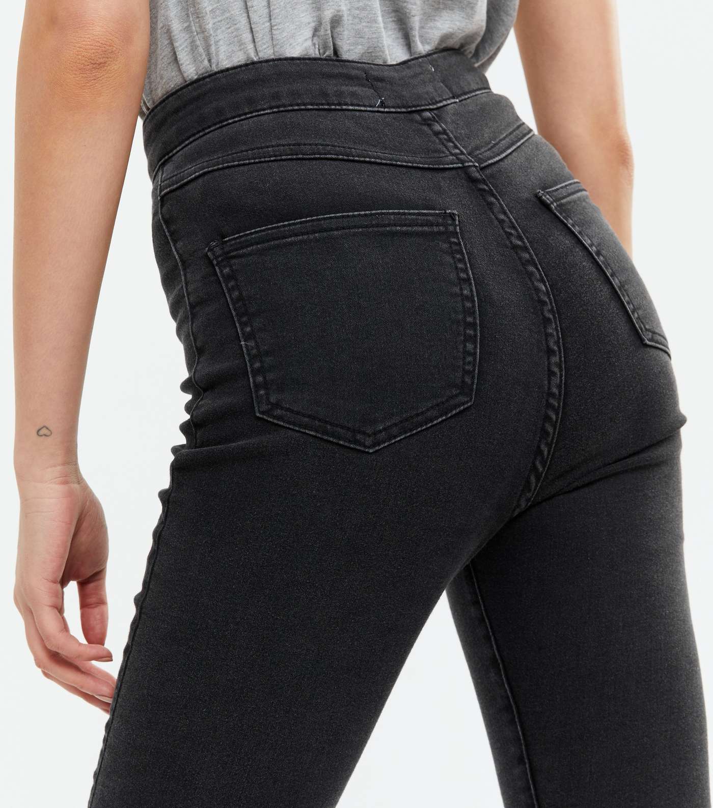 Black High Waist Hallie Super Skinny Jeans Image 3