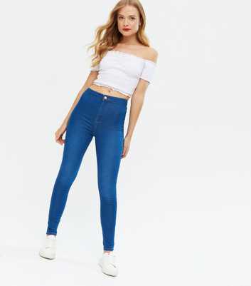 Bright Blue High Waist Hallie Super Skinny Jeans 