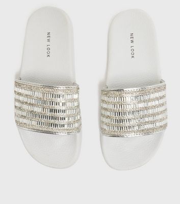 diamante sliders size 9