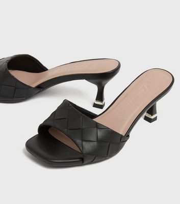 wide fit kitten heel mules