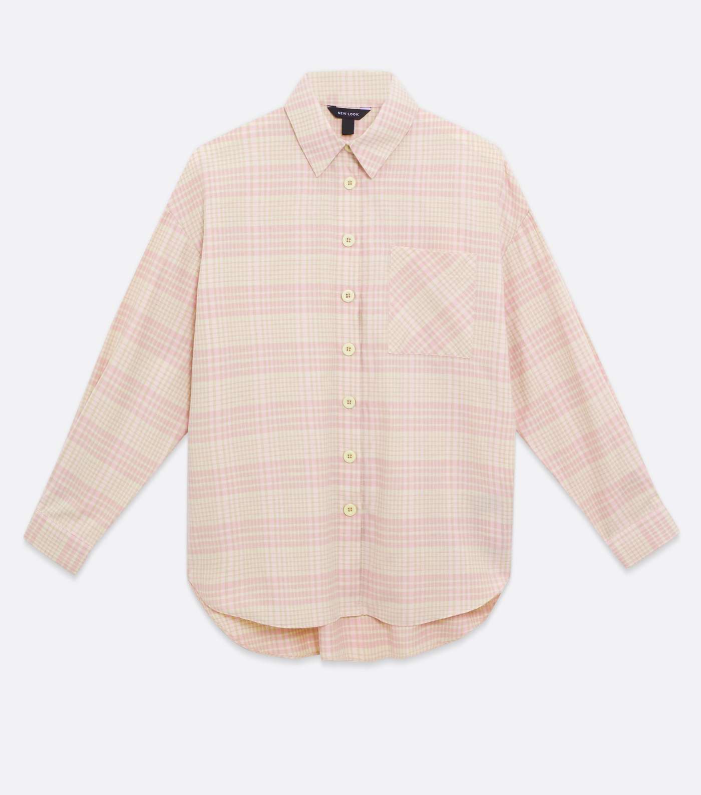 Pink Check Oversized Shirt  Image 5