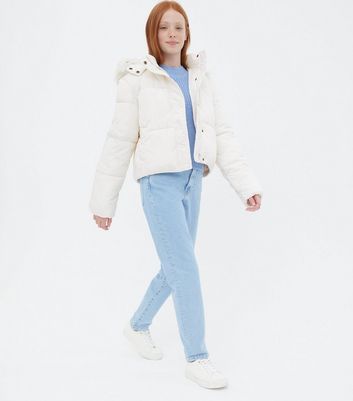 White puffer best sale jacket girls