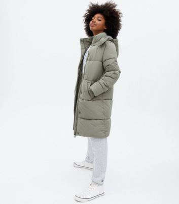 ladies khaki puffer jacket