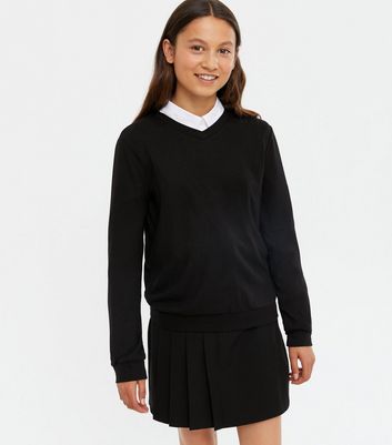 long sleeve v neck jumper