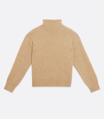 camel turtleneck jumper