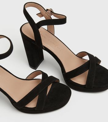 new look black suede sandals