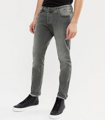 Mens dark grey slim fit jeans Clearance