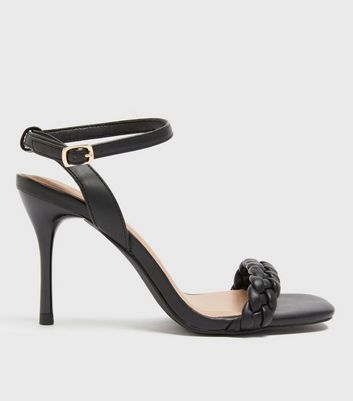 New Look Patent Multi Strap Block Heeled Sandal | New look sandals, Heels, Black  sandals heels
