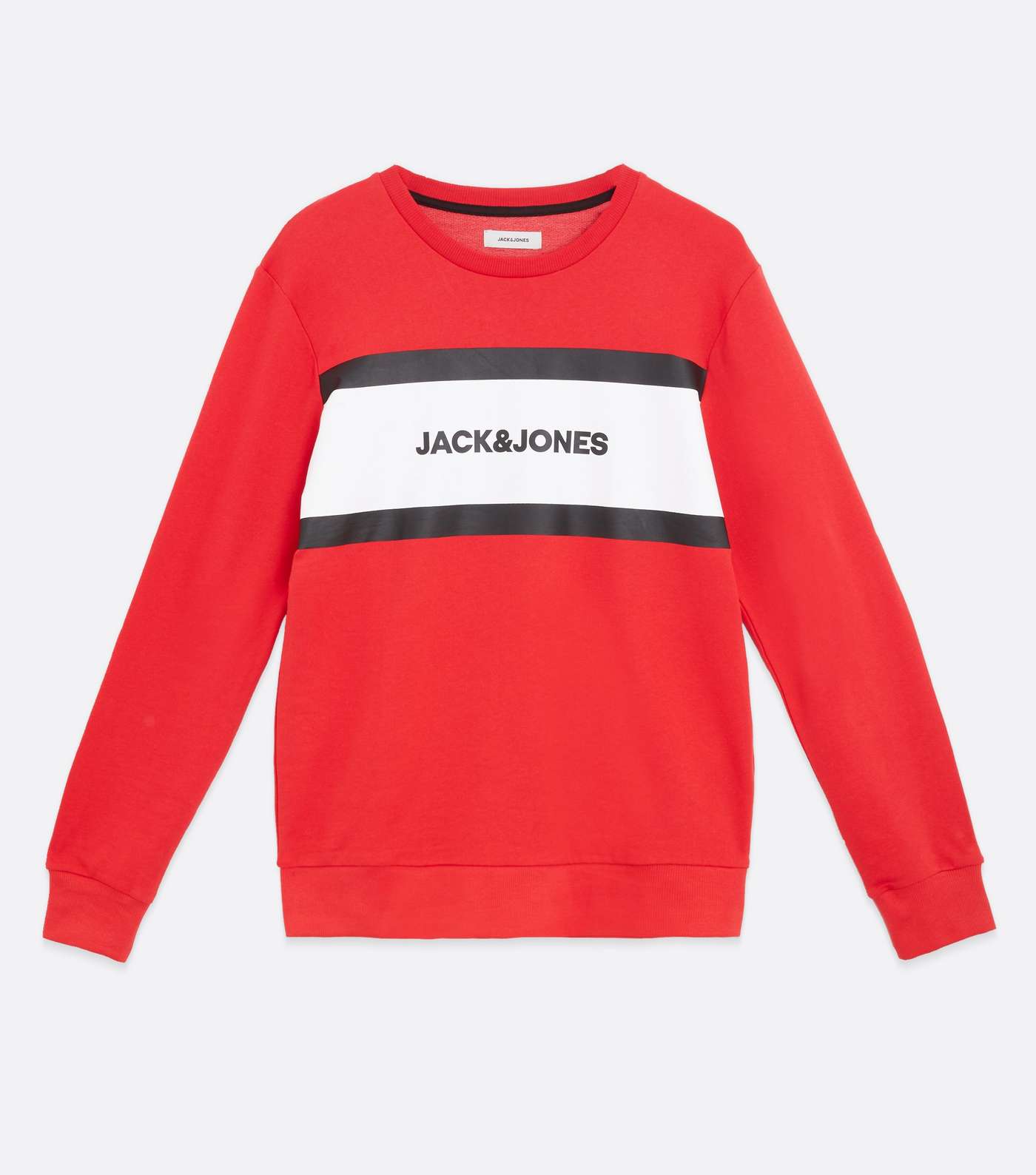 Jack & Jones Red Logo Crew Neck Sweatshirt Image 5
