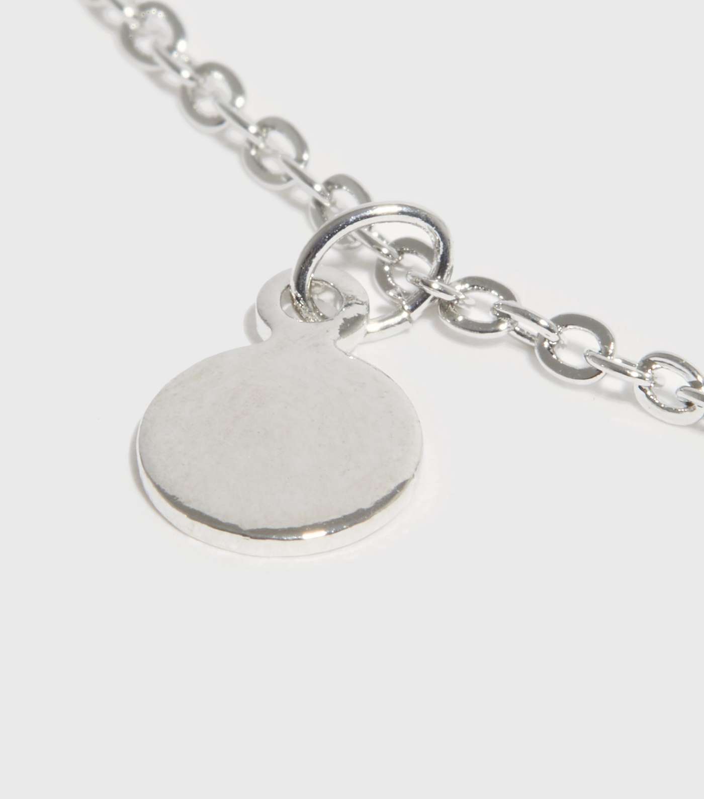 Silver Disc Charm Anklet Image 2