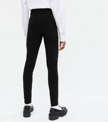 black tight fit trousers