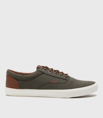 Jack Jones Dark Grey Canvas Trainers