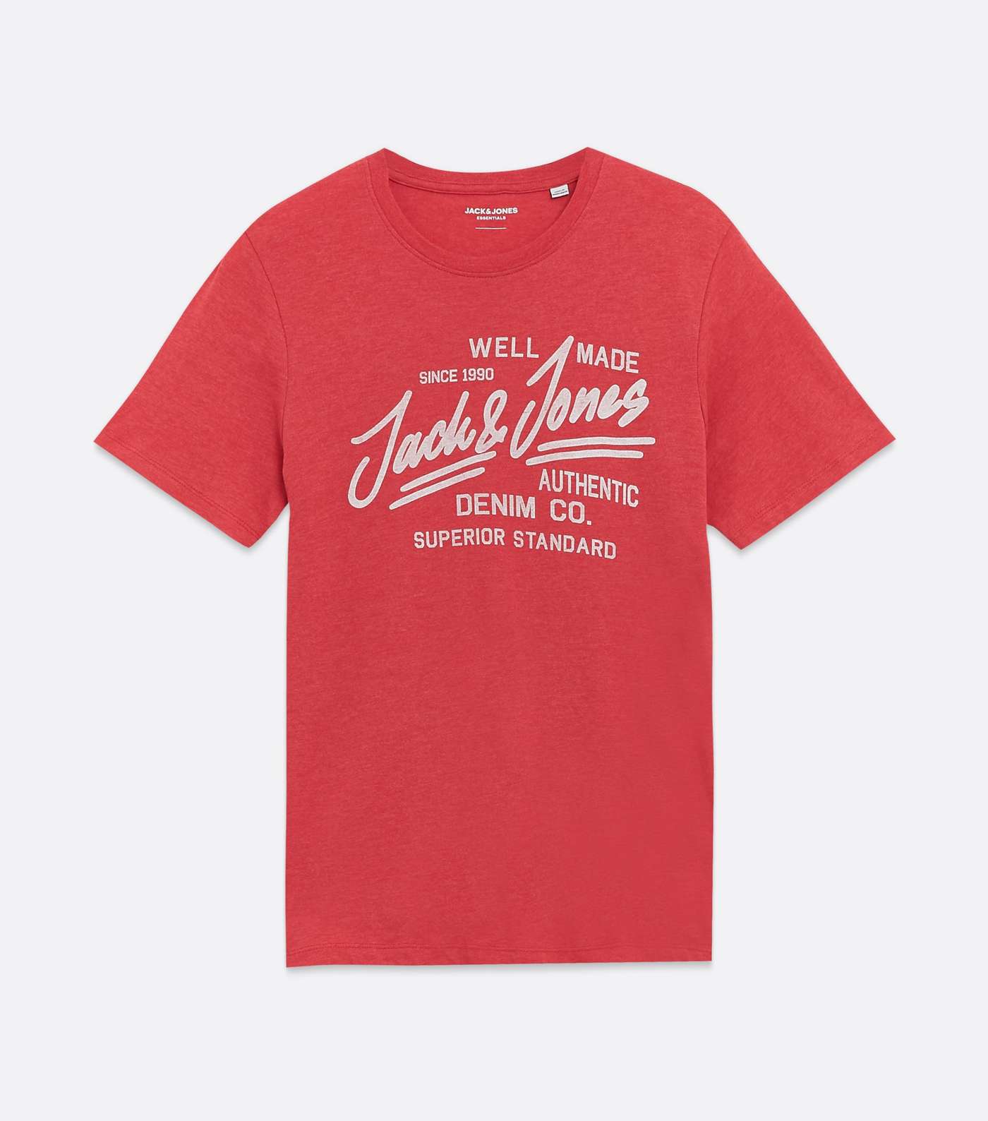 Jack & Jones Red Logo Crew Neck T-Shirt Image 5