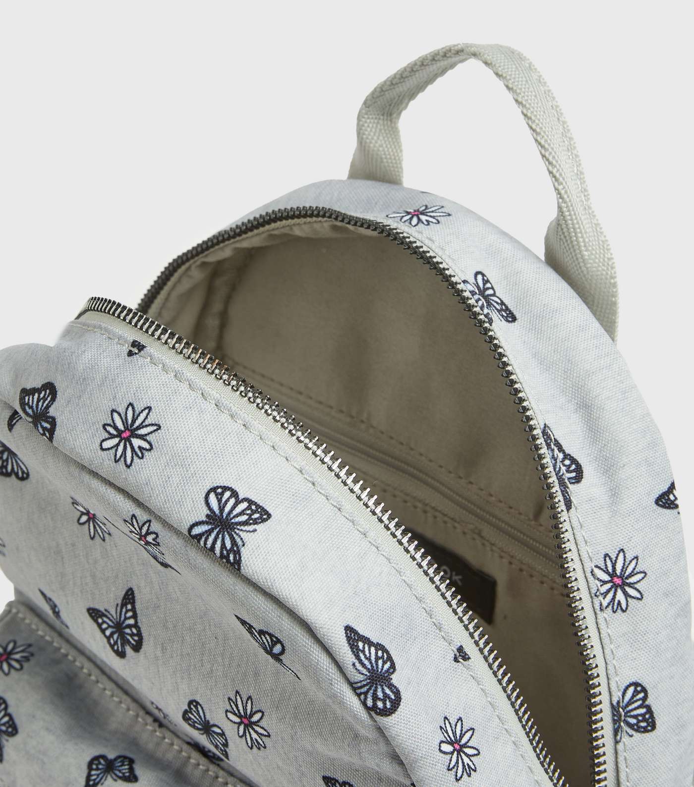Girls Grey Butterfly Backpack Image 4