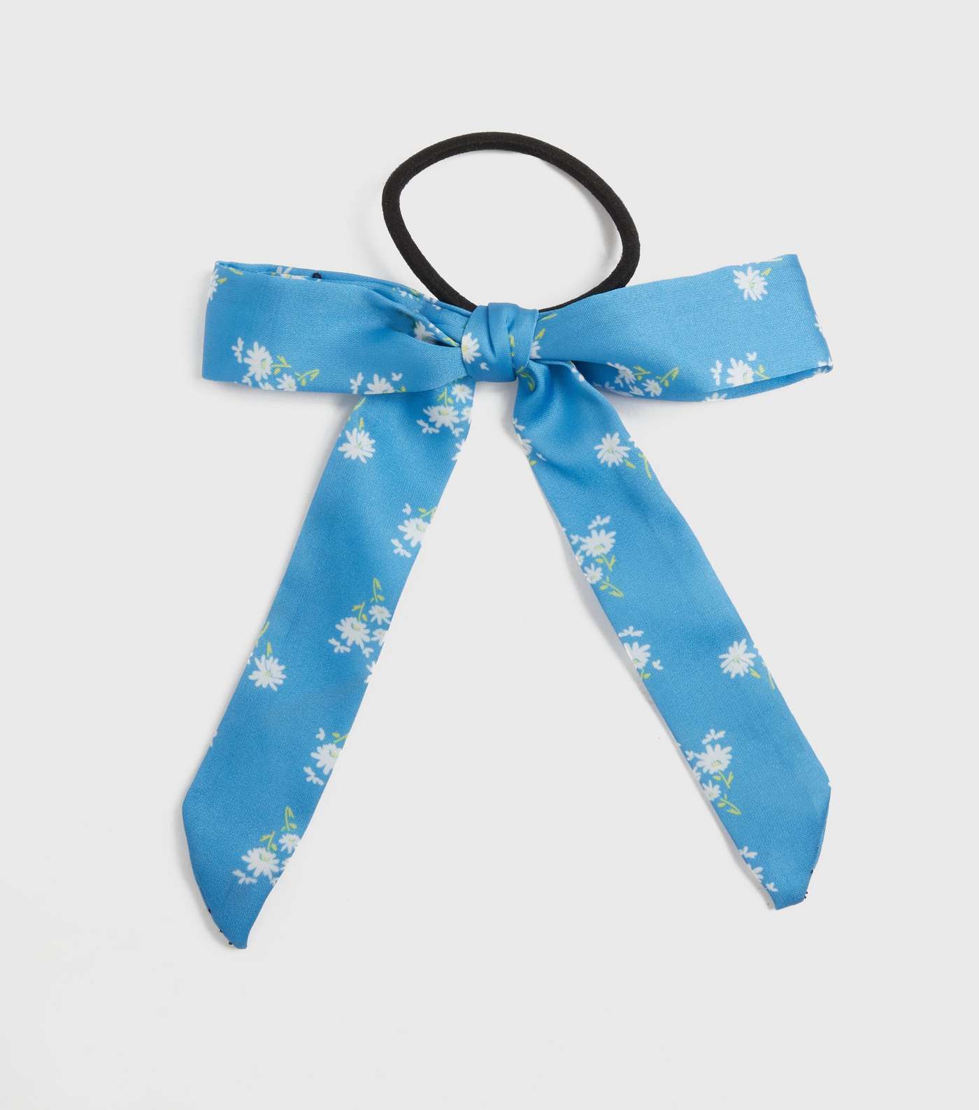 Blue Ditsy Floral Bow Clip Hair Band