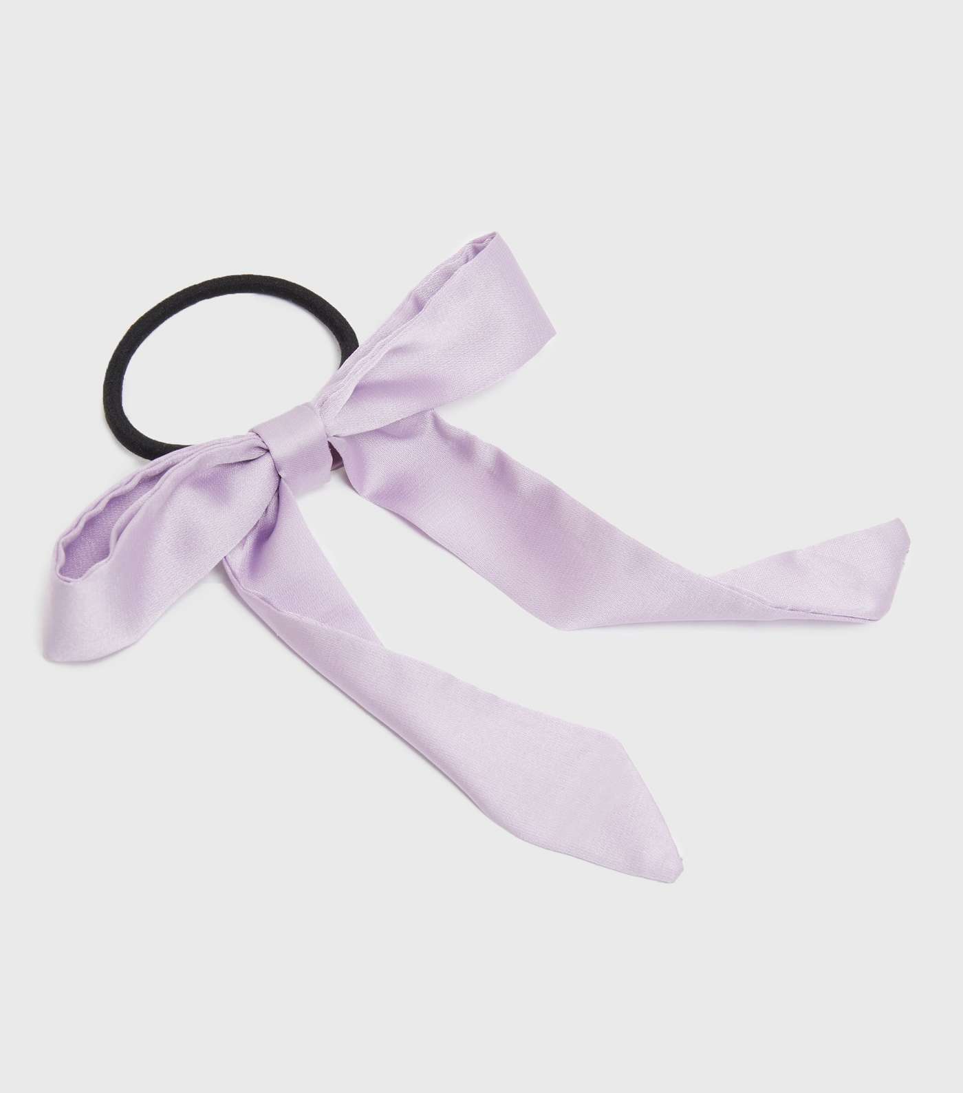 Lilac Satin Bow Clip Hair Band 