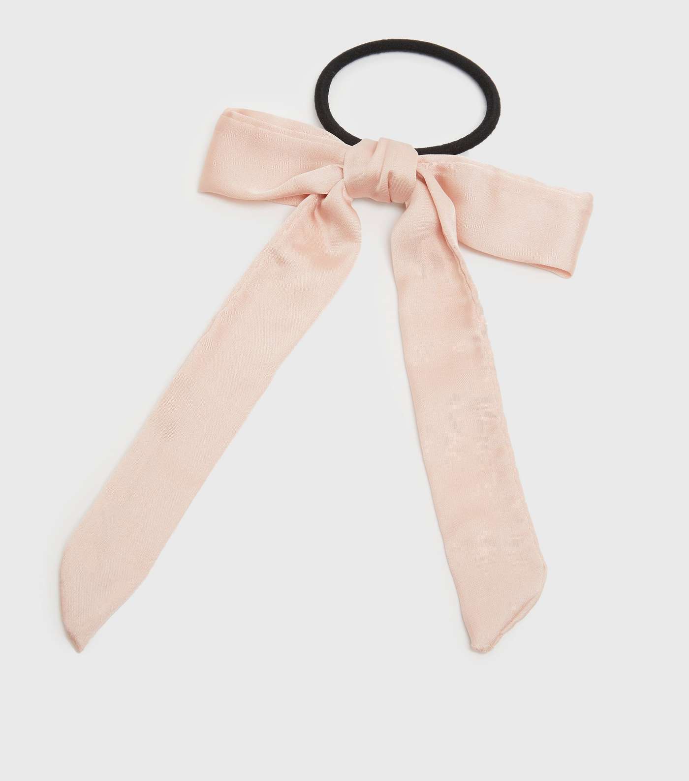Pale Pink Satin Bow Clip Hair Band