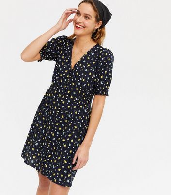 Navy sales ditsy dress