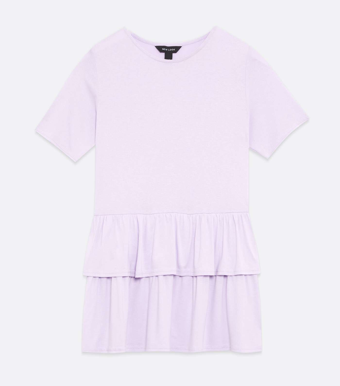 Lilac Tiered Peplum T-Shirt Image 5