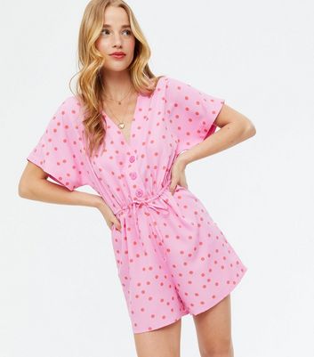 New look 2024 pink playsuit