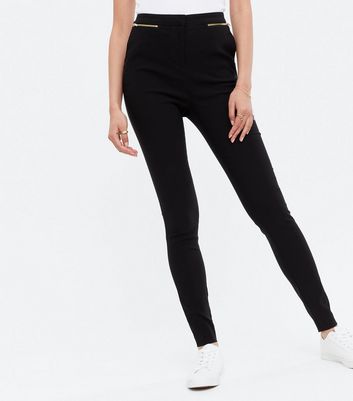 Black Zip Pocket Skinny Stretch 
