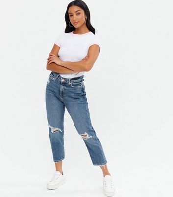 new look tori mom jeans blue