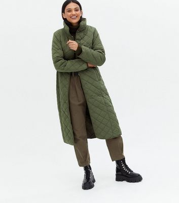 khaki long coat