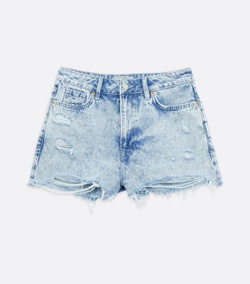 Acid wash shorts store womens