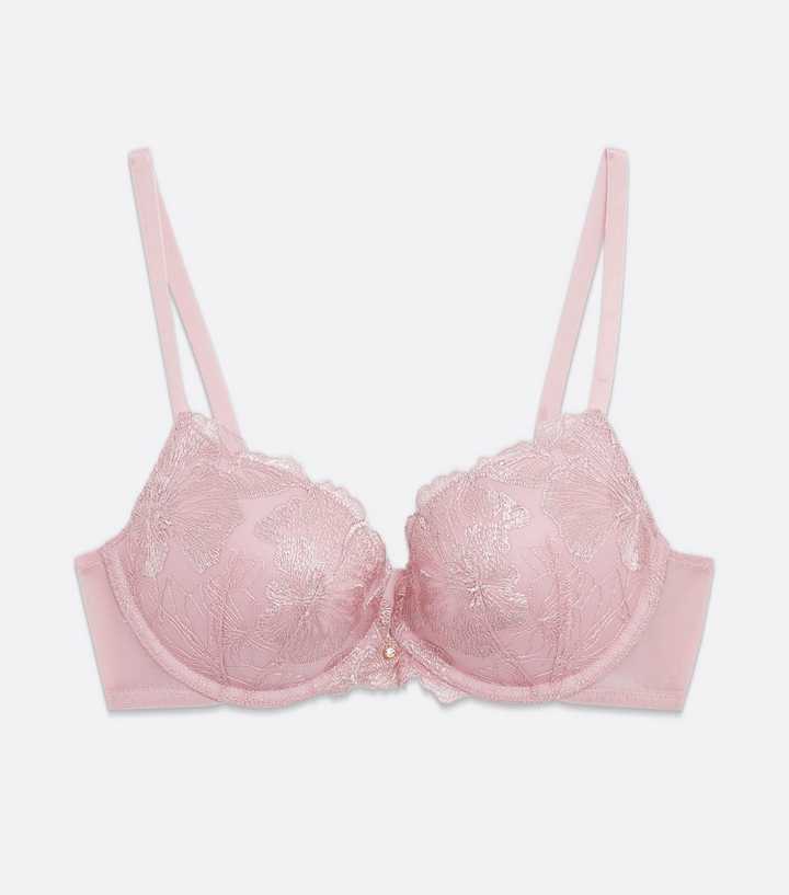 Body by Victoria push up bra Pink floral lace - Depop