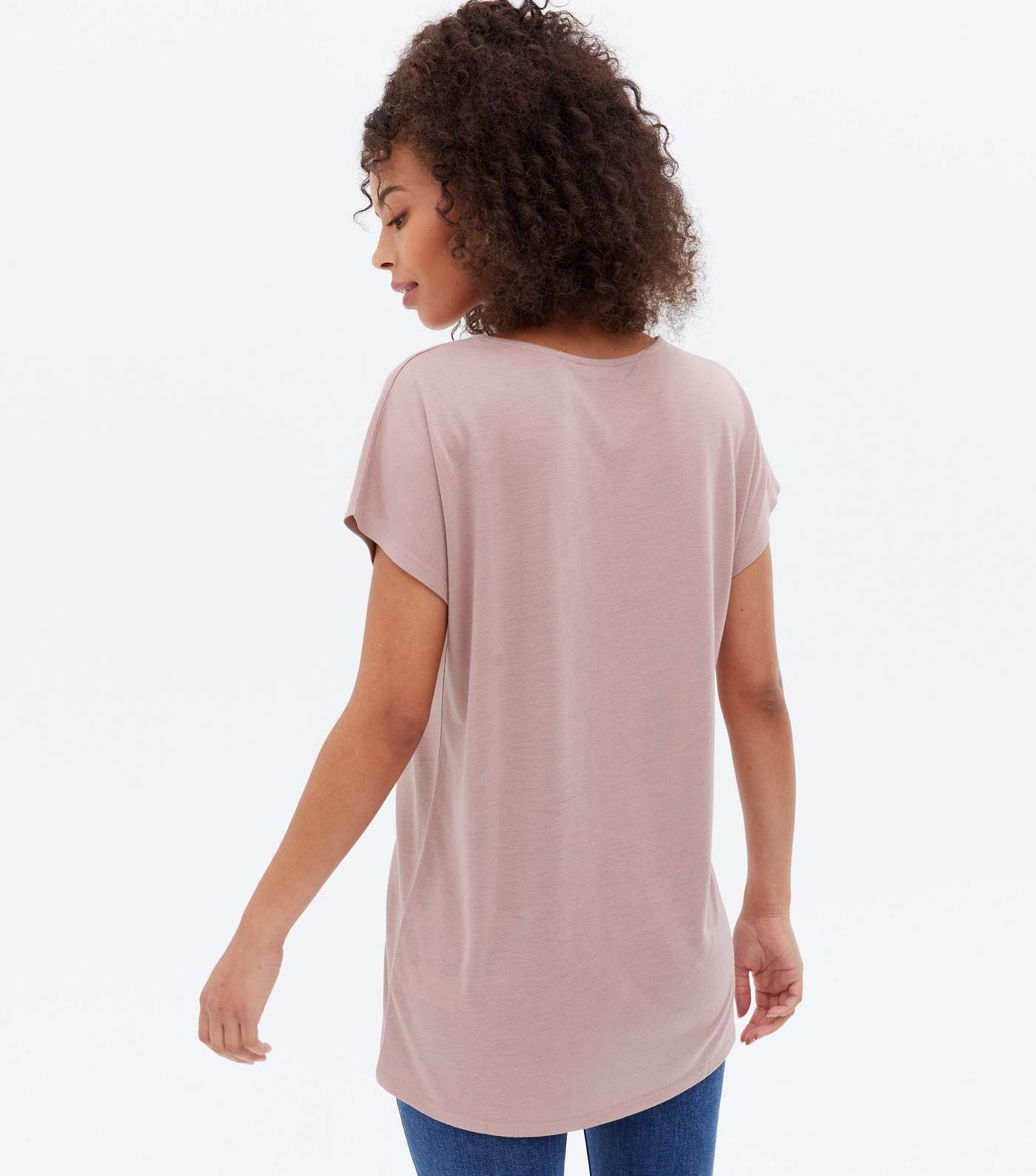 Tall Deep Pink Long T-Shirt Image 4