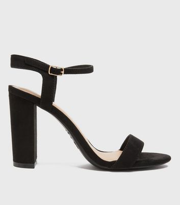 New Style Chunky High Heel Black Sandals With Ankle Strap For Casual  Gathering Or Dating | SHEIN