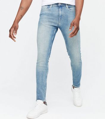 Bright Blue Vintage Wash Skinny Jeans 