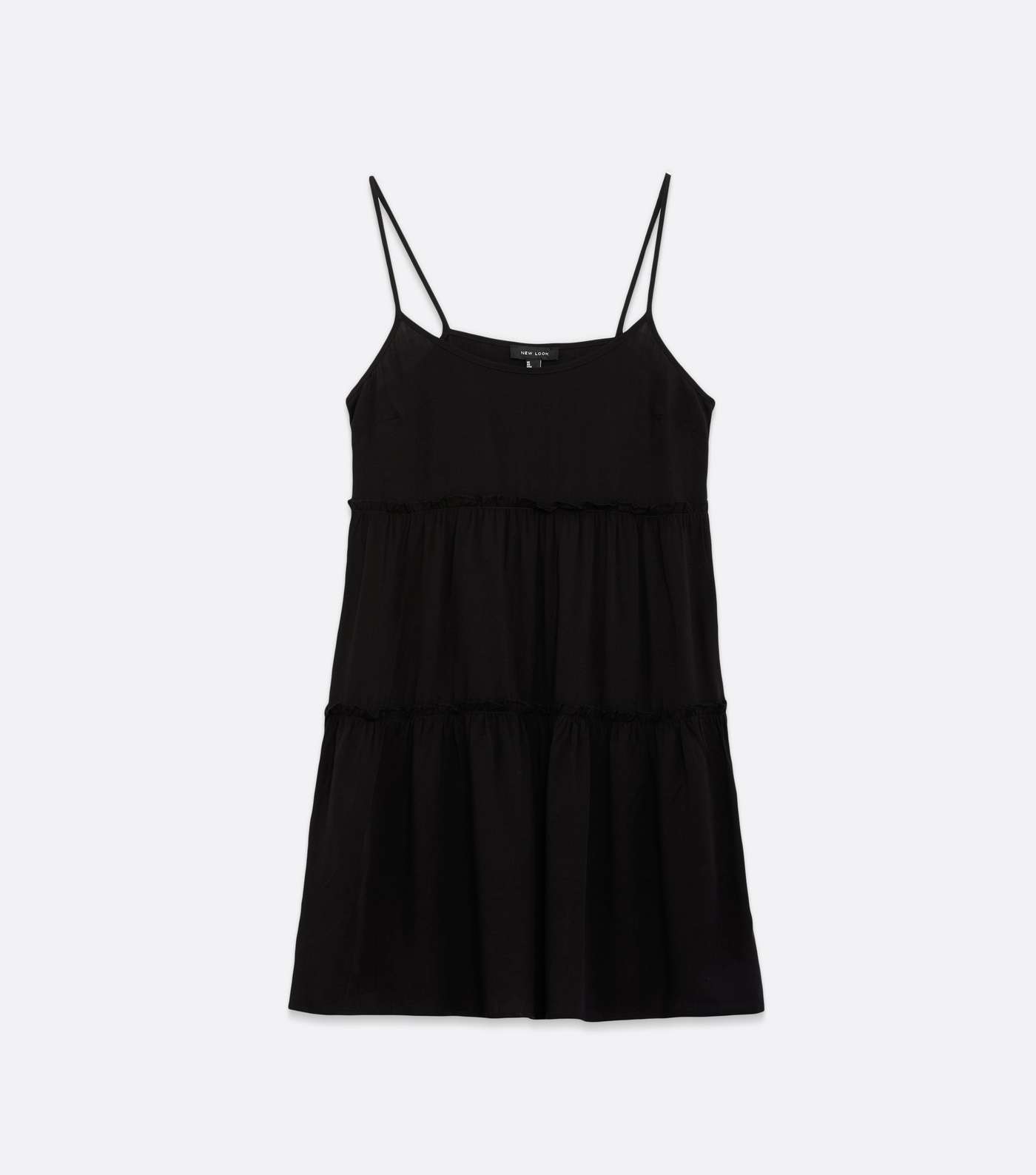 Black Strappy Tiered Sundress Image 5