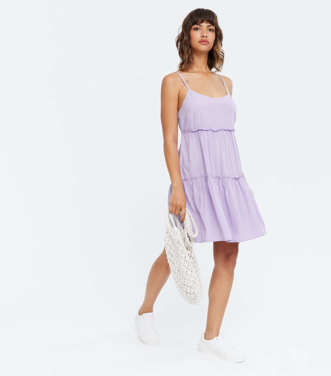Lilac Strappy Tiered Sundress Image 2