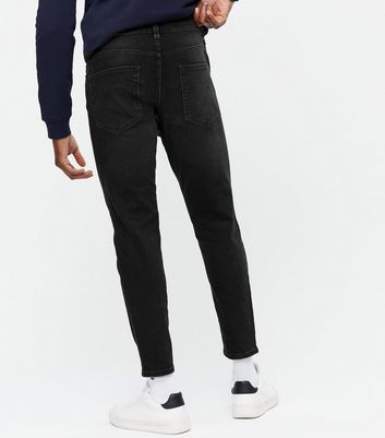 Dark Grey Tapered Leg Jeans | New Look