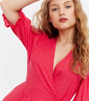 Red best sale spotty playsuit