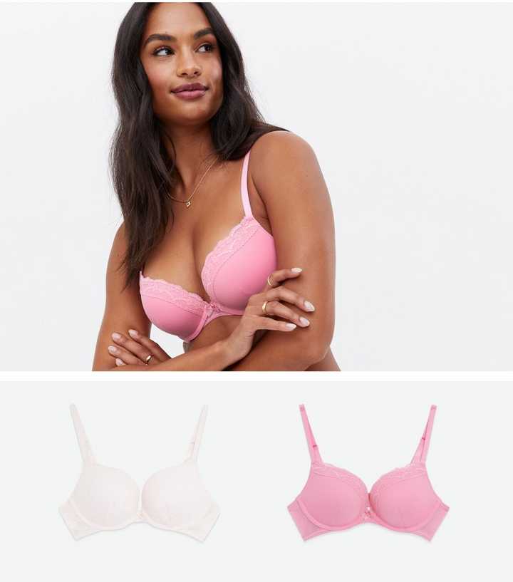 New Look lace push up bra in white