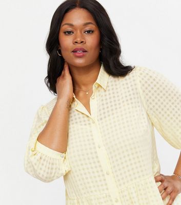 Yellow gingham sale blouse