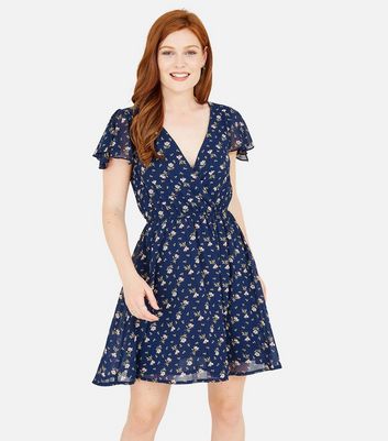 wrap skater dress