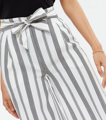 Striped pants with cheap tie waist