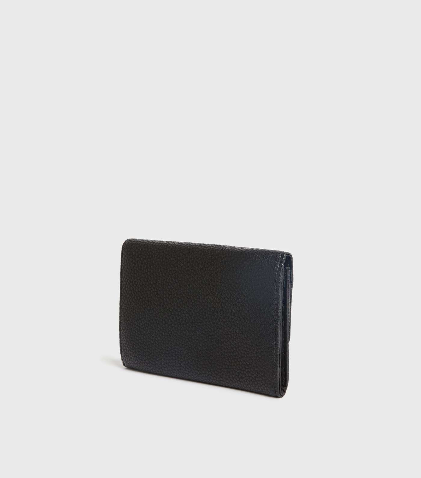 Black Leather-Look Square Front Purse  Image 2