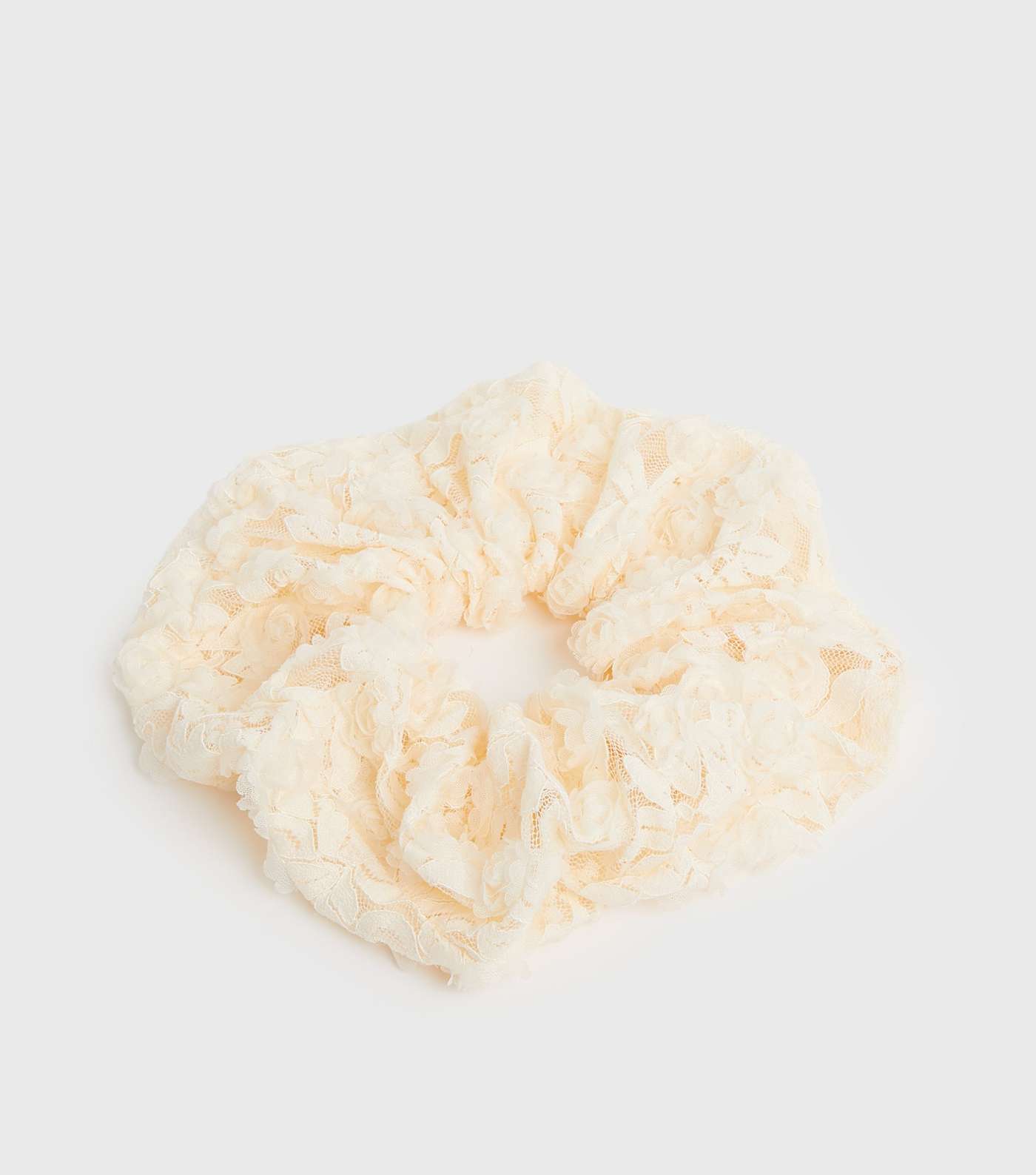 White Lace Oversized Scrunchie 