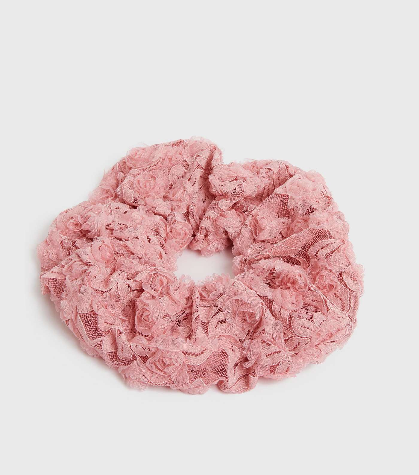 Pink Lace Oversized Scrunchie 