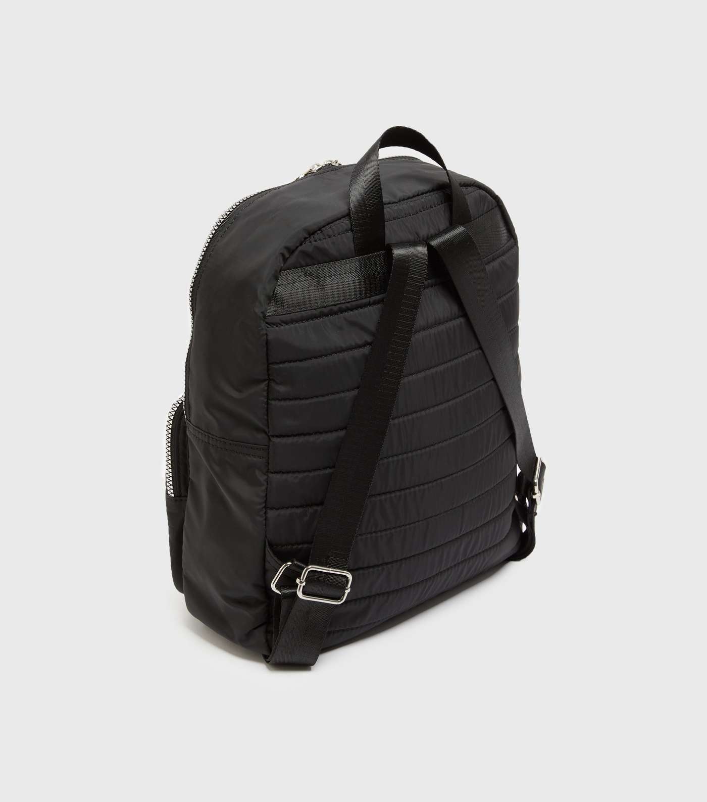 Black Quilted Double Pocket Front Backpack Image 3
