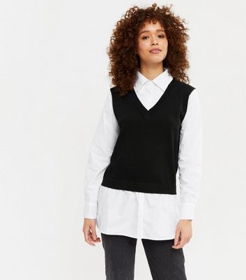 Blue Vanilla Black 2 in 1 Shirt Vest 