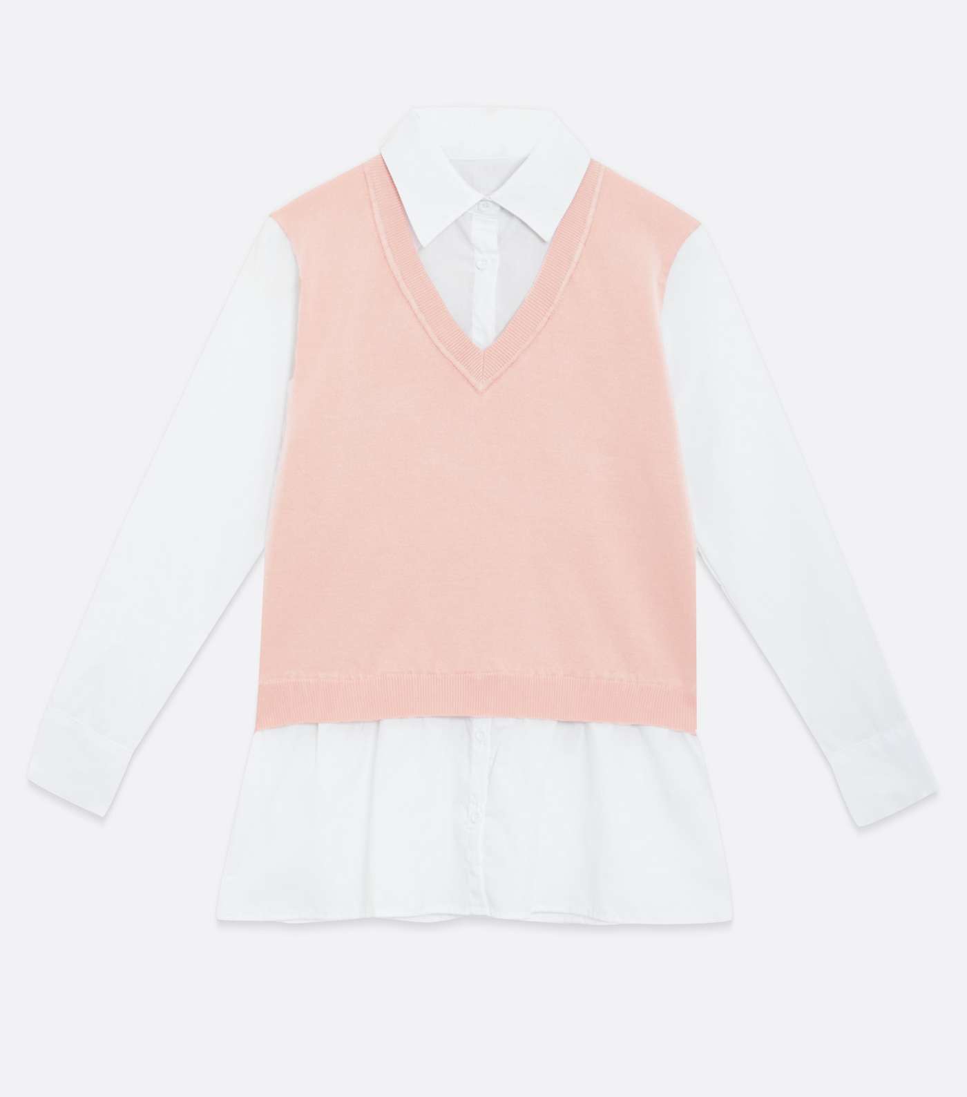 Blue Vanilla Mid Pink 2 in 1 Shirt Vest Jumper Image 5