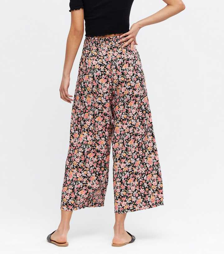 New Look Petite Cropped Wide Leg Pants In Floral ASOS, 57% OFF