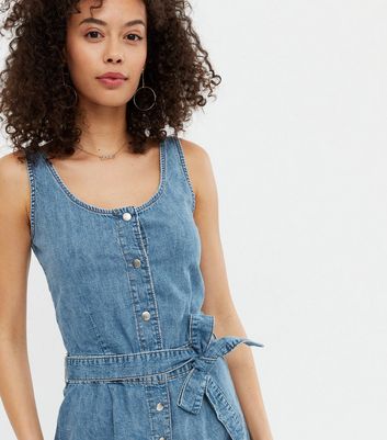 tall denim playsuit