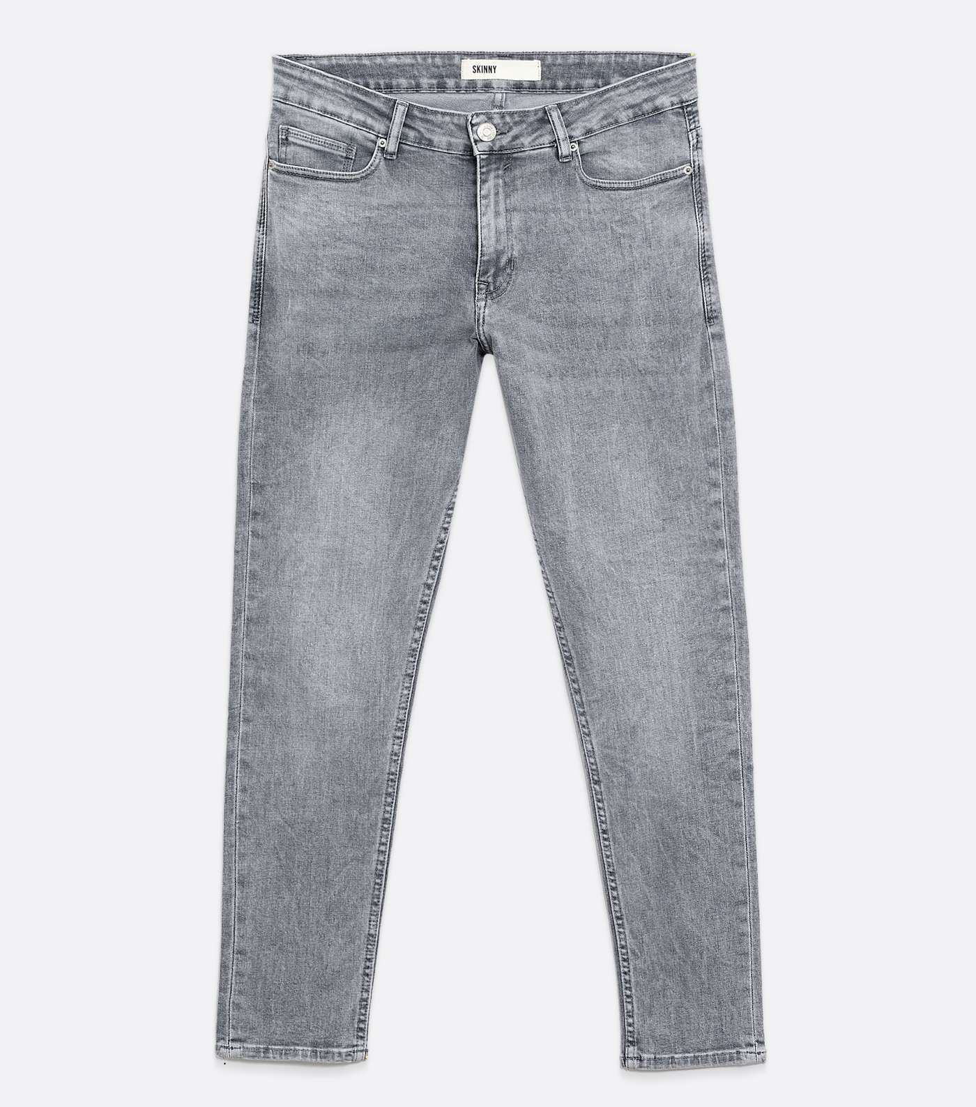 Grey Light Wash Skinny Fit Jeans Image 5
