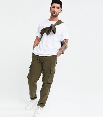 Black Cotton Cargo Trousers  New Look